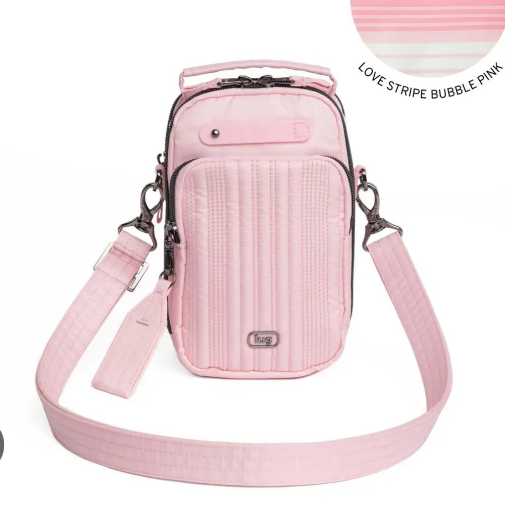 Lug Skeeter Mini Bridge Love Convertible Crossbody Pearl Pink OS Nwt